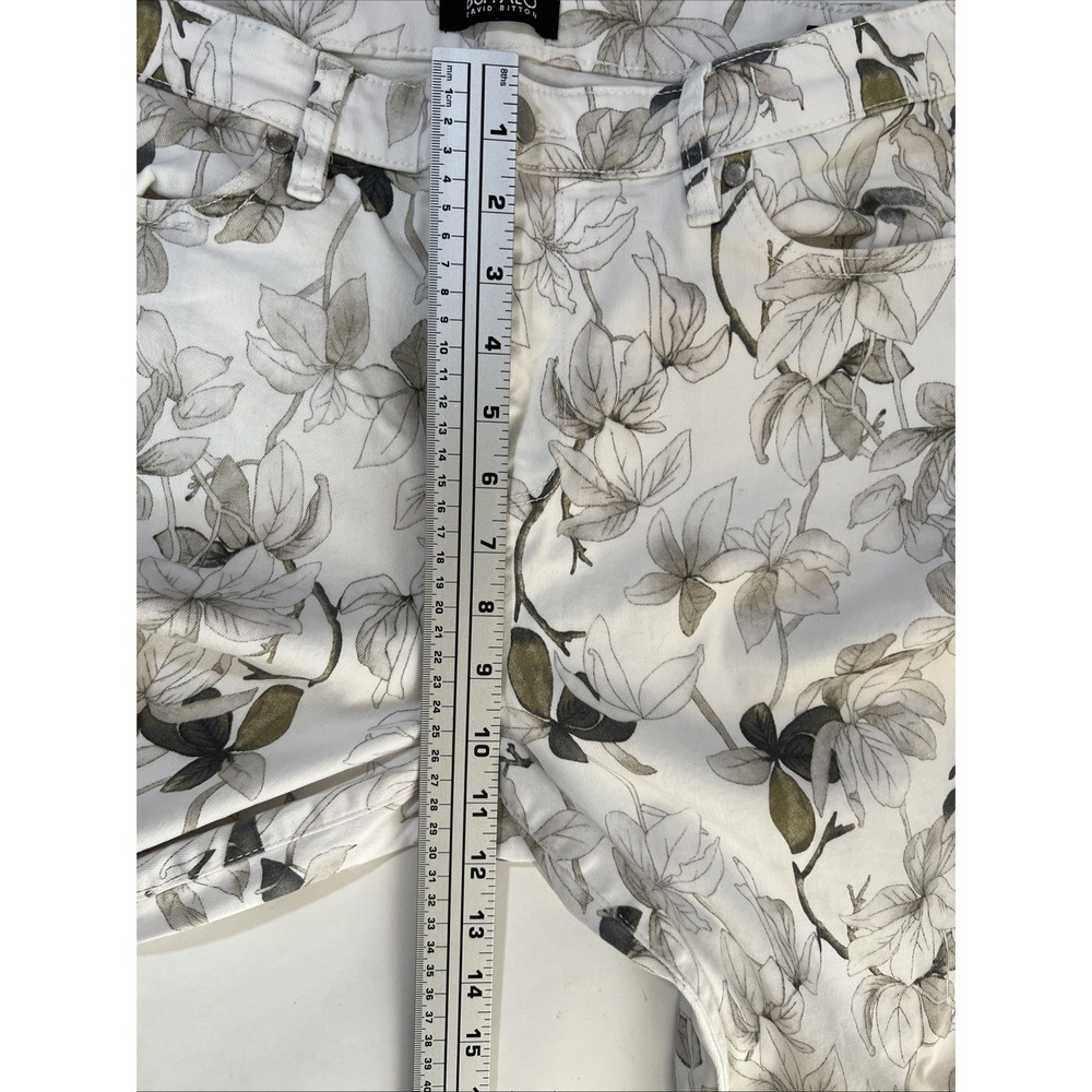 Buffalo David Bitton High Rise White Floral Havana Skinny Ankle Jeans 12/32 - Picture 8 of 8